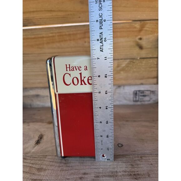 1992 Coca Cola Napkin Dispenser Have A Coke Napkin Holder Dispenser Metal - Picture 8 of 8
